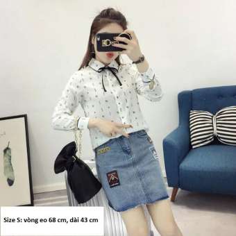 CHÂN VÁY JEAN CHỮ A