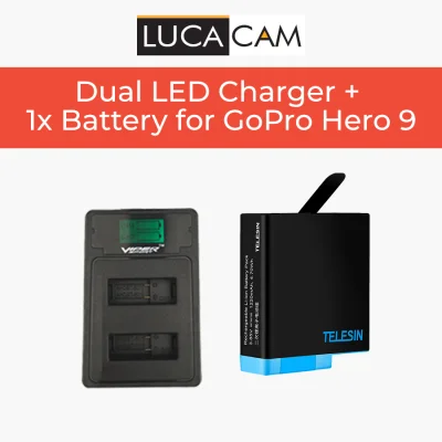 Dual Charger + Telesin Battery Combo for GoPro Hero 9 (2)