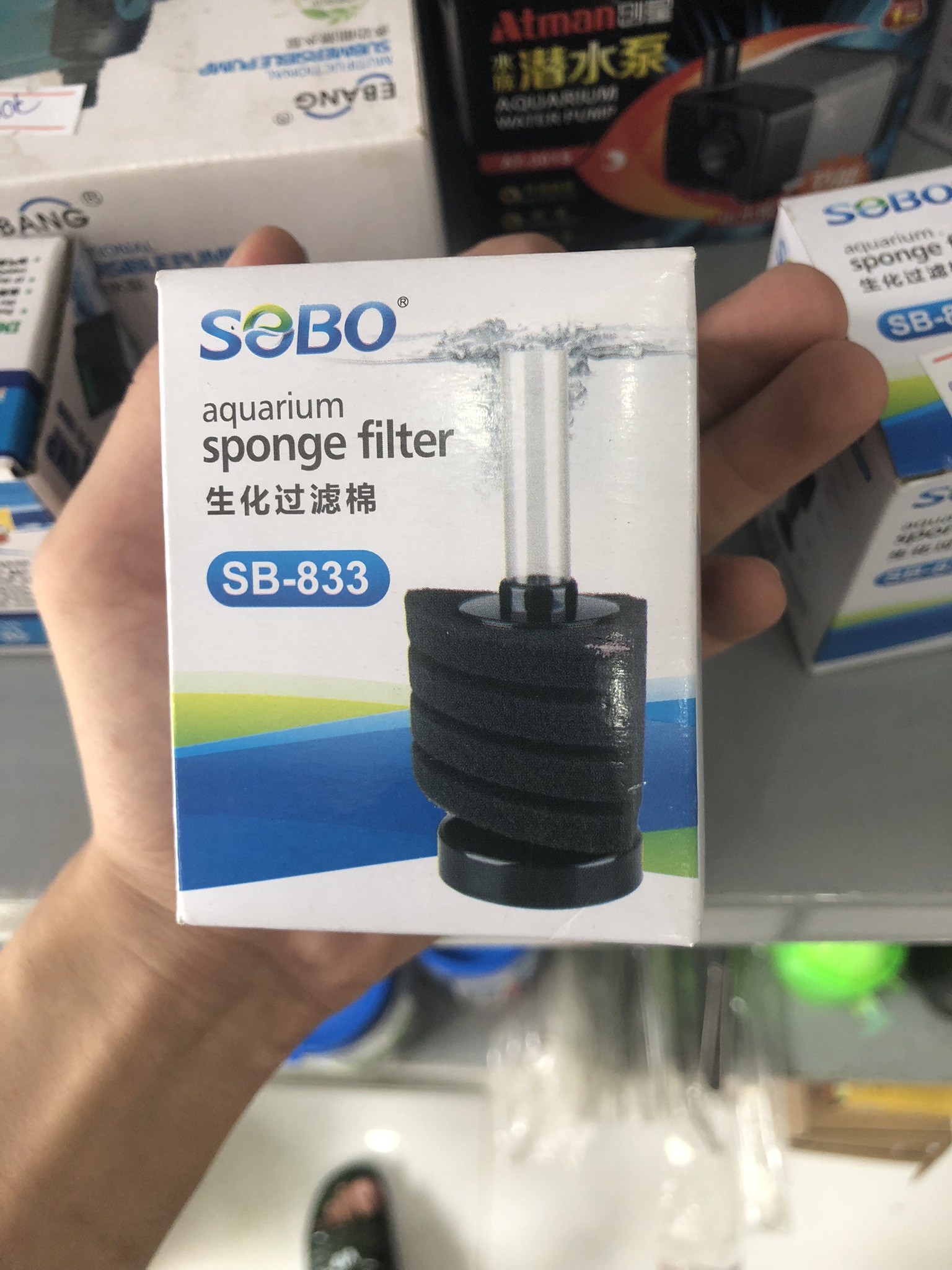 Cục sủi vi sinh | lọc bio mini sobo ☘ sủi trụ sb-933 | sủi góc sb-833 ☘ lọc vi sinh mini cho bể cá cảnh thuỷ sinh