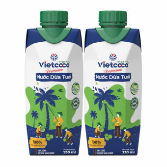 NƯỚC DỪA  TRUYỀN THỐNG ĐÓNG HỘP VIETCOCO - 330ML