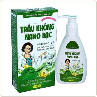 Dung dịch vệ sinh phụ nữ Trầu Không Nano Bạc, làm sạch không khuẩn ngăn ngừa viêm nhiễm