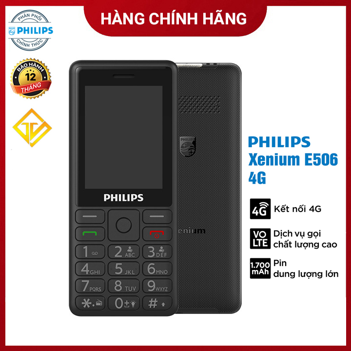 Điện thoại di động 4G Philips Xenium E506 - Mới nguyên seal – Hàng Chính Hãng