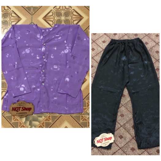 SET Bộ Đồ Người Già Vải Gấm Hoa Cao Cấp Dành Cho Bà Cho Mẹ