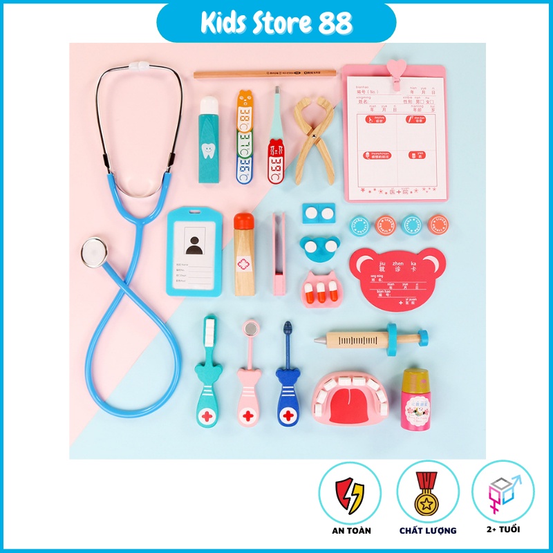 Bộ đồ chơi gỗ nhập vai bác sỹ nha khoa dành cho bé