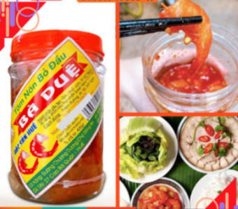 Tôm chua(tôm Nõn bỏ đầu) BÀ DUỆ 400G Đặc sản Huế