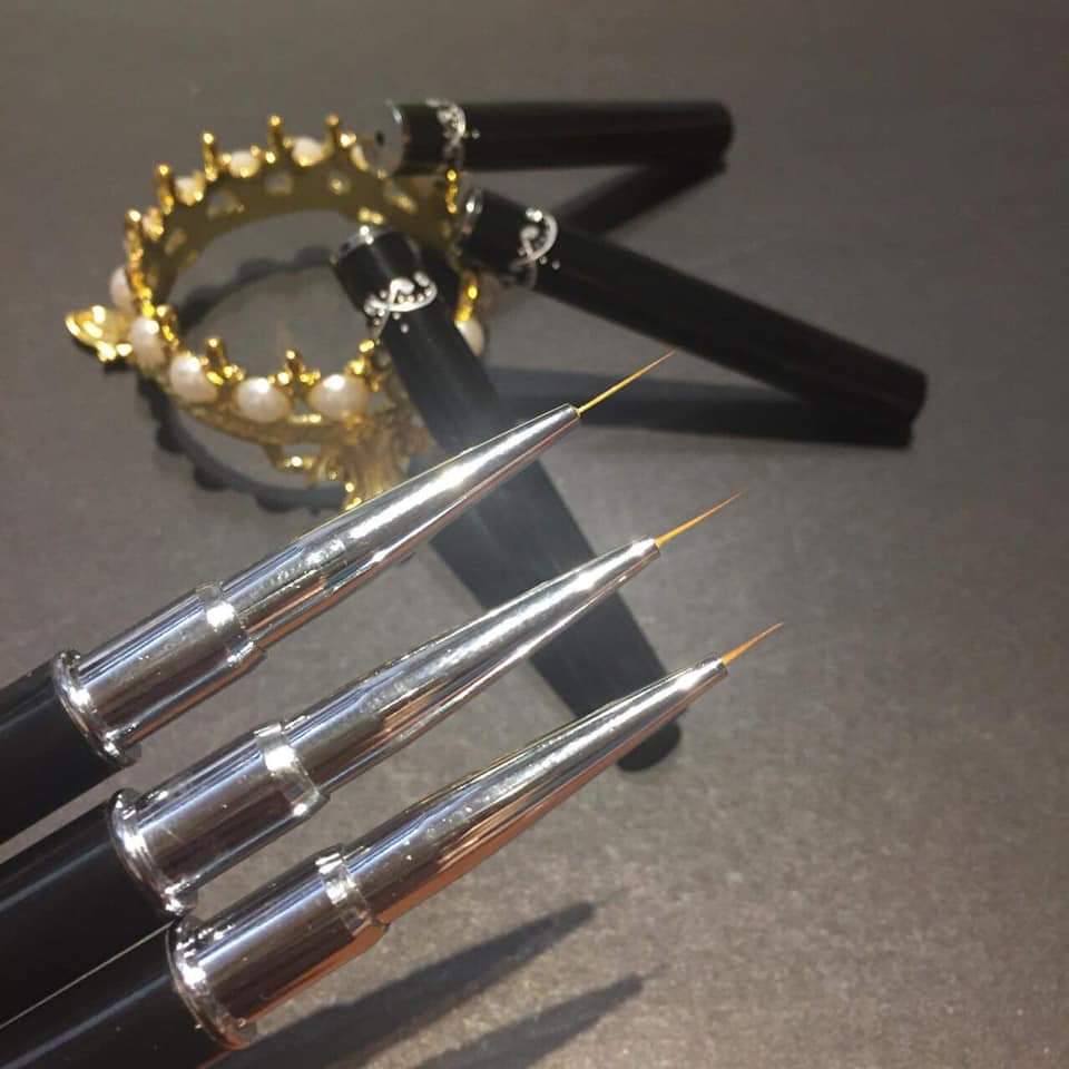 [HCM]Cọ nét cán đá cao cấp 3 sizes (5mm; 9mm; 11mm) - Cọ vẽ nail chuyên dụng (có bán từng chiếc)