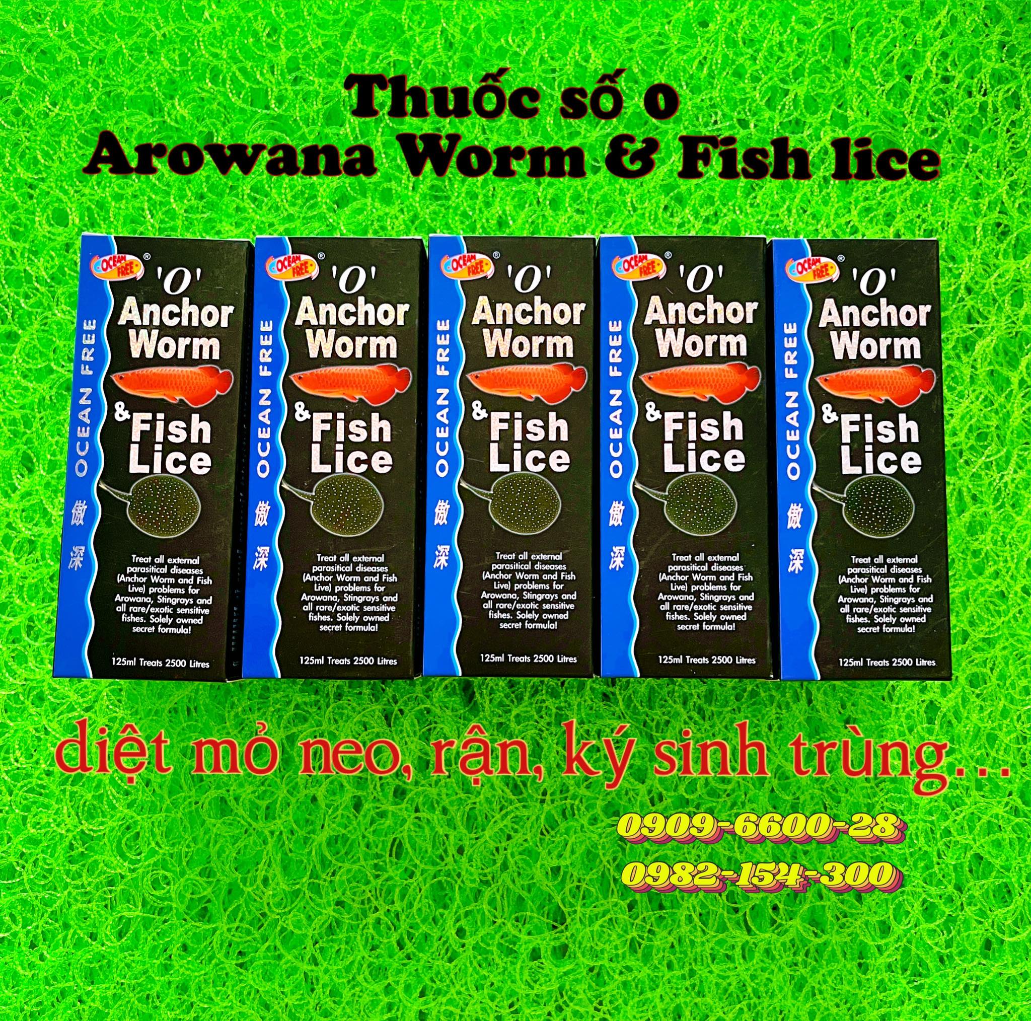 Chai số 0, số 3 , số 5 , số 6 , mê nika cá rồng : special arowana o' anchor worm & fish lice