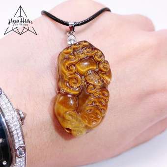 Dây chuyền Tỳ Hưu đá Mắt Hổ Phong Thủy Chiêu Tài Hút Lộc Giàu Có Cao Cấp Hạo Hiên Đ.DC.U0001-70 – Dây đeo cổ, mặt dây chuyền tỳ hưu, dây chuyền nam mặt tỳ hưu, dây chuyền nữ mặt tỳ hưu, vòng cổ phong thủy, mặt dây chuyền phong thủy