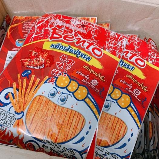 Mực Bento Sợi Thái Lan Cay Siêu Ngon - Hàng Có Sẵn, Date Mới ( Đồ Ăn Vặt Thái Lan )