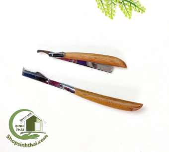 Dao cạo lông mặt, tỉa lông mày, cạo râu, thay lưỡi, cán gỗ, dao chuyên dụng tiệm tóc