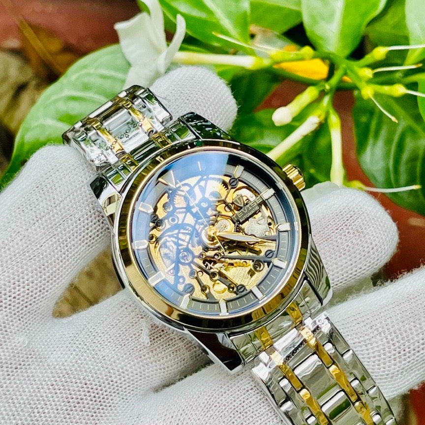 Đồng hồ cơ nam Tevise cơ lộ máy giá sinh viên, máy chạy cơ tự động cực chất, đẳng cấp