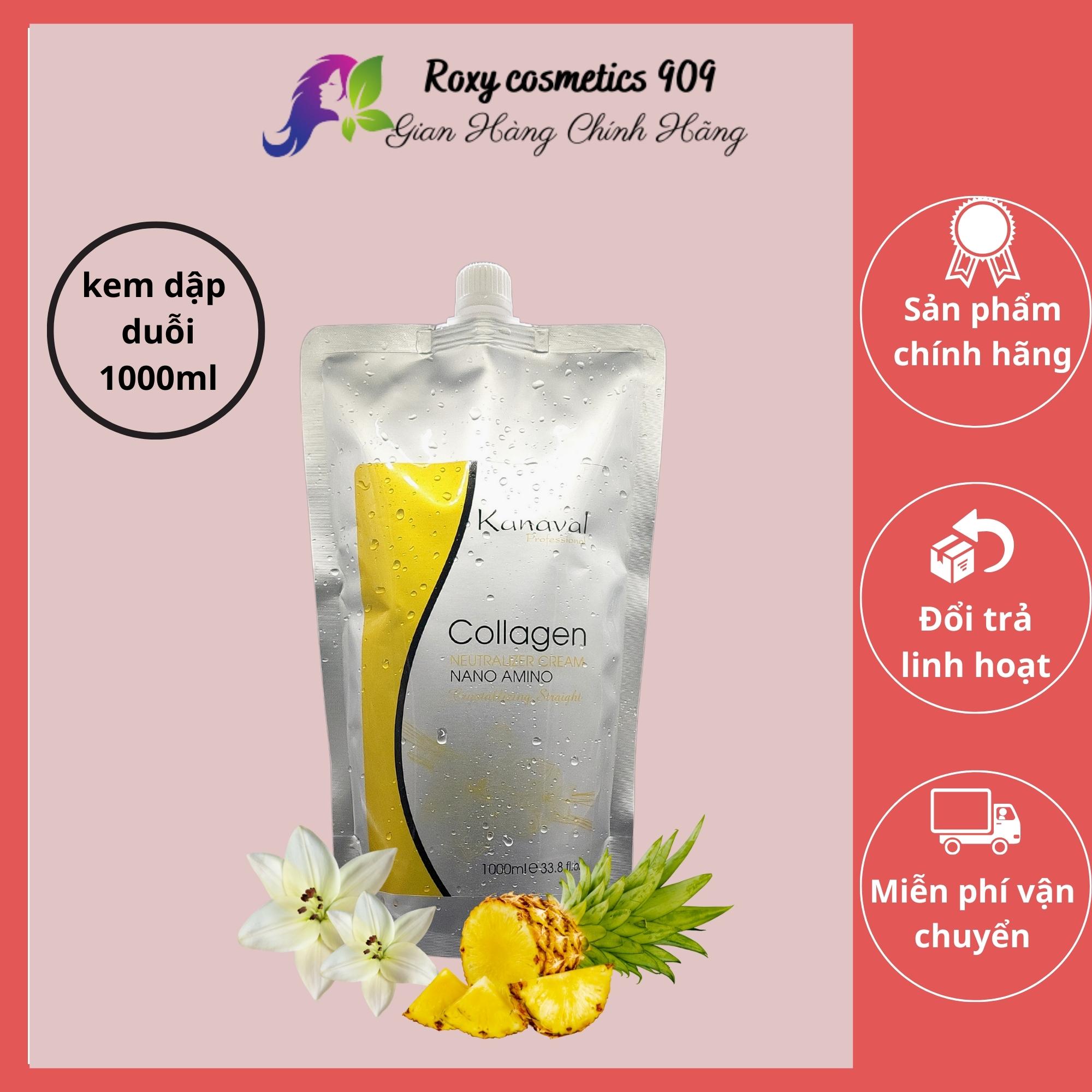 Thuốc ép tóc Kanaval Professional, thuốc duỗi tóc, dập tóc đa năng dành cho mọi loại tóc, túi 1000ml - Roxy Cosmetic 909
