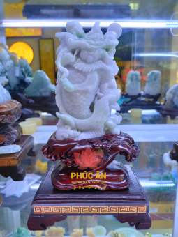 Cá chép hóa rồng phỉ thúy lên ngọc tử la lan