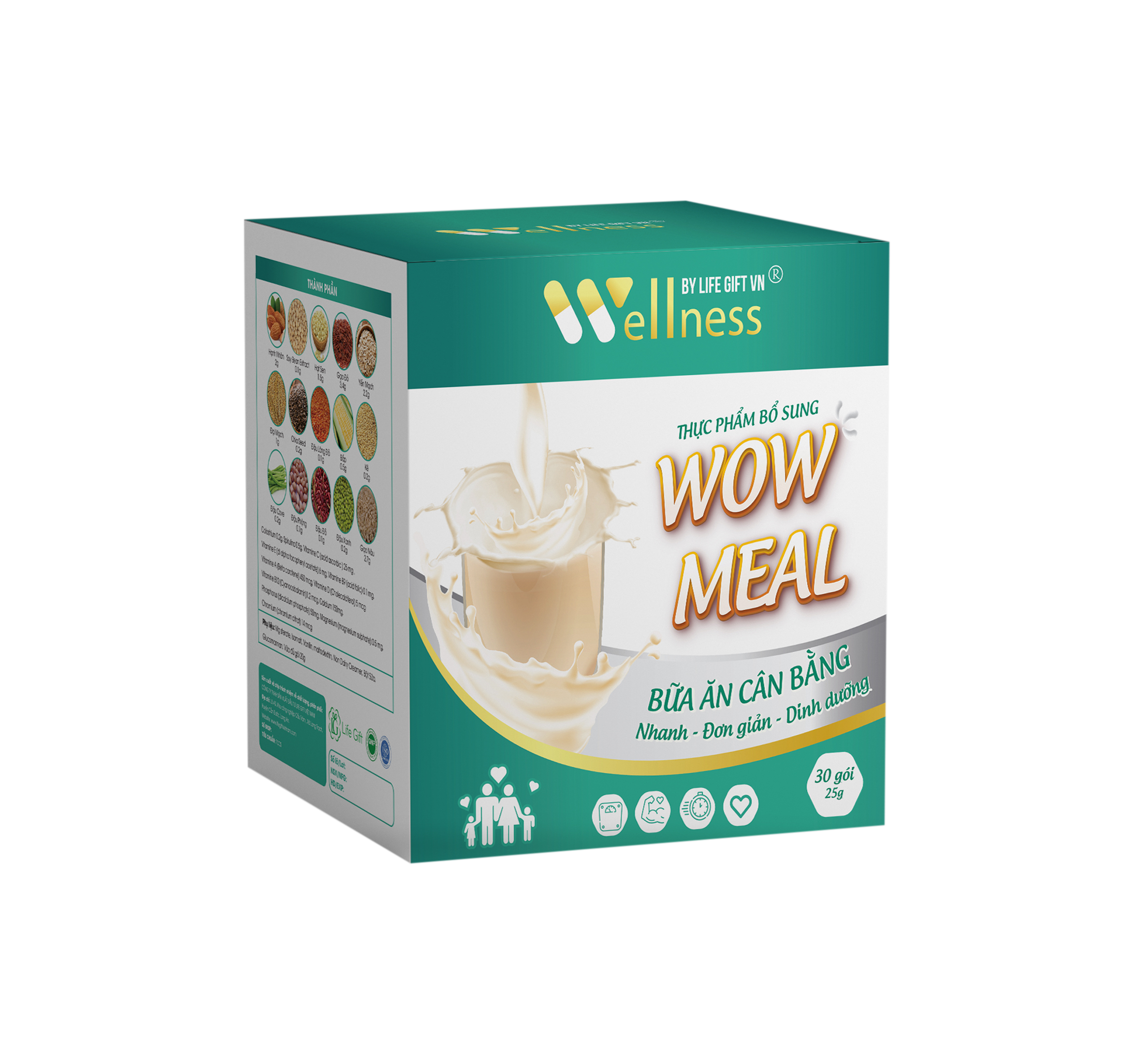 Thực phẩm bổ sung dinh dưỡng wow meal - hộp 30 gói