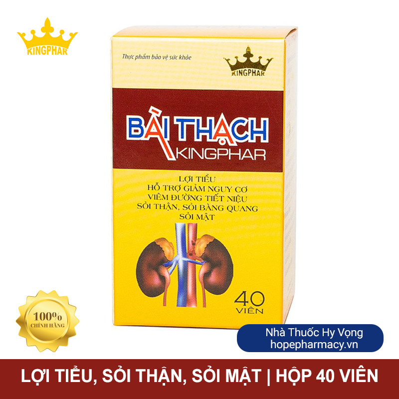 Bài Thạch Kingphar - Viêm đường tiết niệu, sỏi thận, sỏi bàng quang, sỏi mật