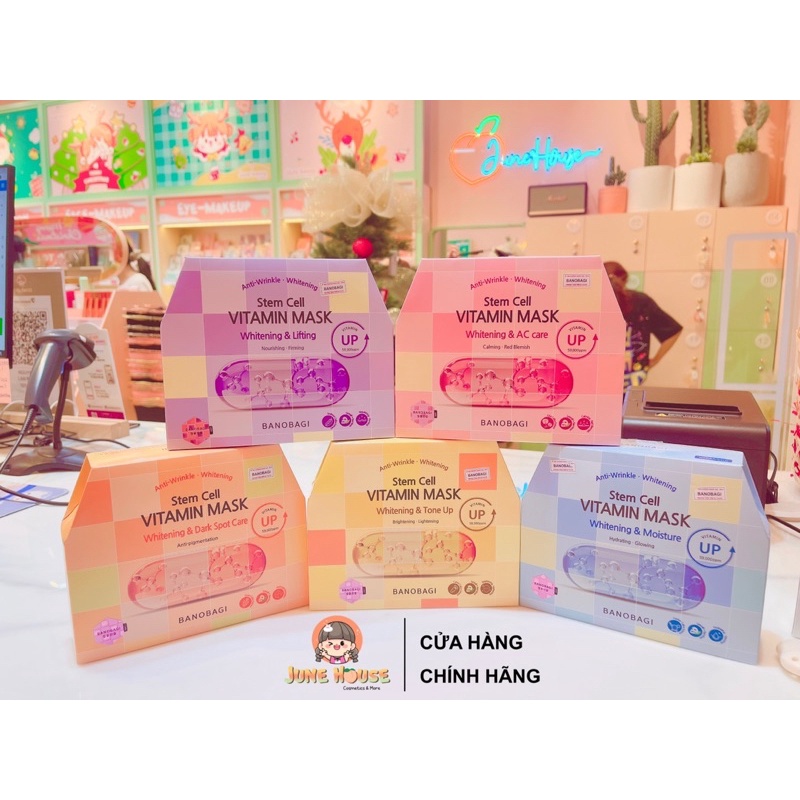 Combo 10 miếng mặt nạ banobagi vitamin mask mẫu mới 2022
