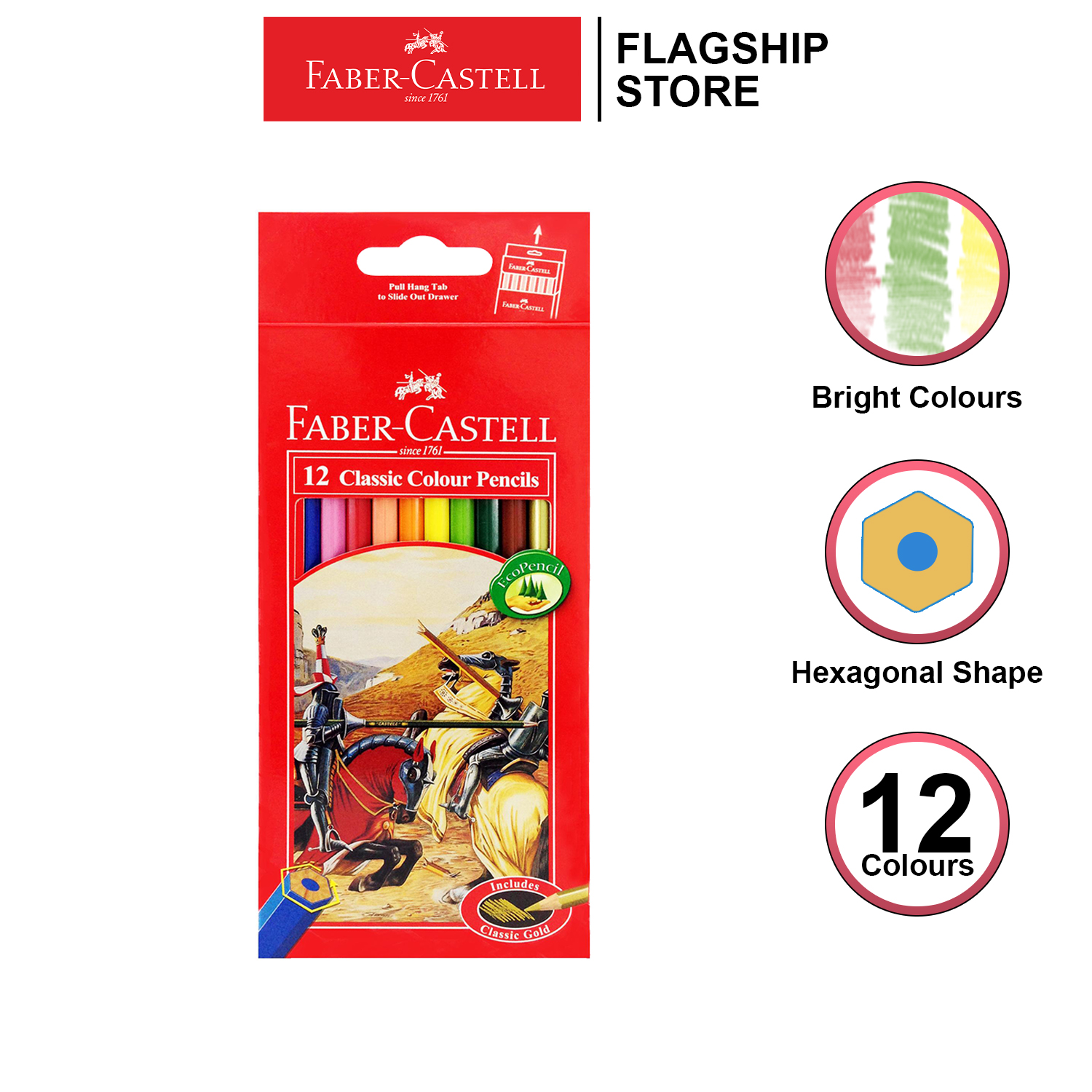 Faber-Castell Classic Color Pencil 12 colors Long (12115852)