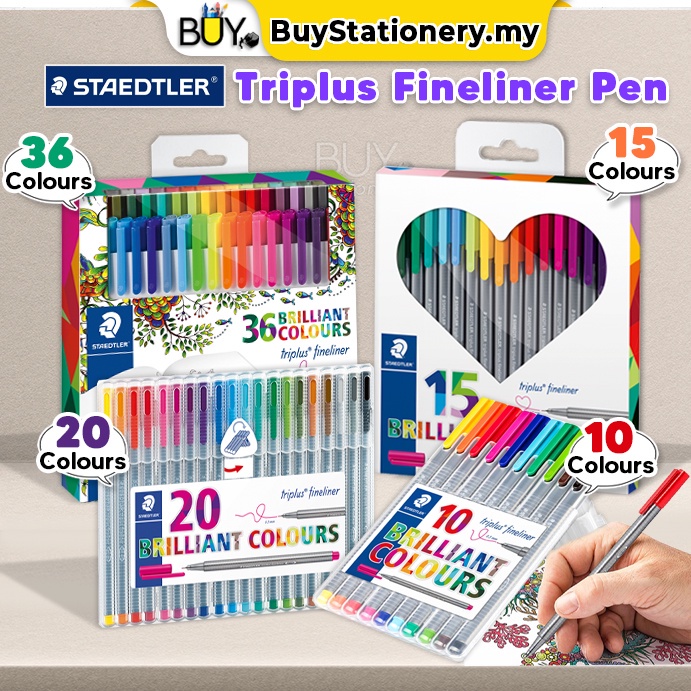 Staedtler Triplus Fineliner Pens 42 Brilliant Colors 0.3mm 334 C42