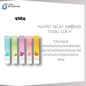 Nước Súc Miệng Trái Cây 1 Hộp 20 Gói Tiện Mang Theo Gói Lẻ