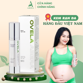 Kem Rạn Da OVELA ABERA 50ML Dưỡng Ẩm, Ngăn Ngừa Chống Rạn Da Cho Mẹ Bầu, Giảm Rạn Cũ, Ngừa Rạn Mới, Mờ Thâm Bụng