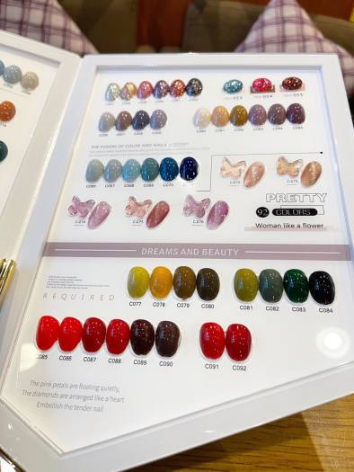 SET SƠN MÓNG TAY PRETTY 92 MÀU tặng kèm bảng màu và base top