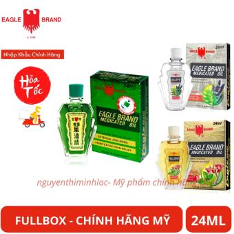 Dầu Con Ó Mỹ Chai 24ml Đủ 3 Màu Xanh - Trắng - Vàng Hàng nhập mỹ 2 nắp