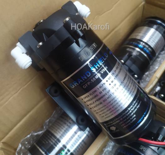 Bơm Tăng Áp 24v Grand Forest GFP 50 - Hút Đẩy Siêu Khỏe - Dùng Cho Máy Lọc Nước RO và Dàn Phun Sương ( Tặng kèm cút )