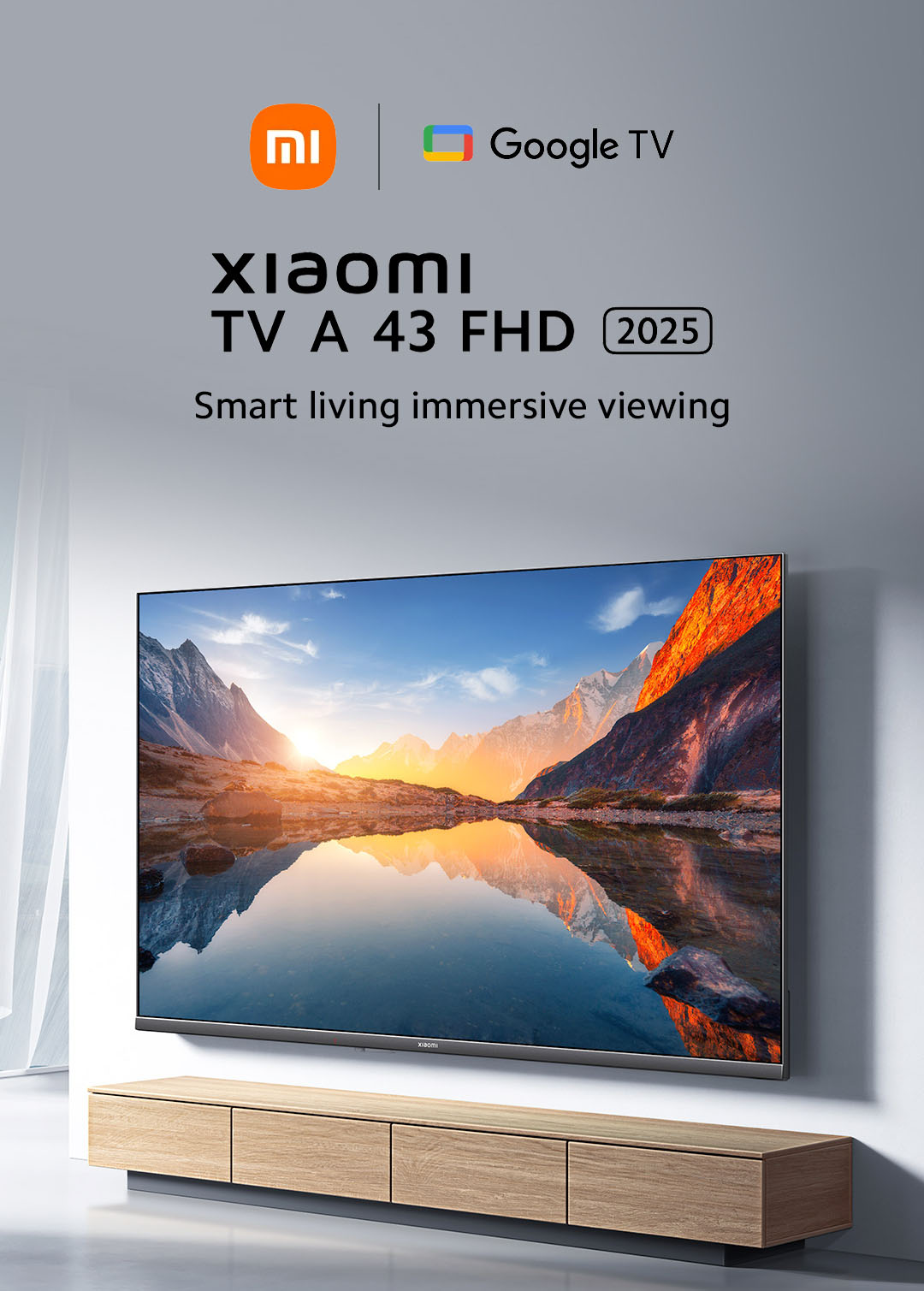 (Offiziell) Xiaomi TV A 43 FHD 2025 TV Smart Google TV DVB-T2/C Sprachsteuerung 1,5 GB RAM 8 GB ROM 5G WIFI Bluetooth 5.0 Google OS HD Smart-TV-Fernseher Google Playstore YouTube Chromecast (3 Jahre Garantie)