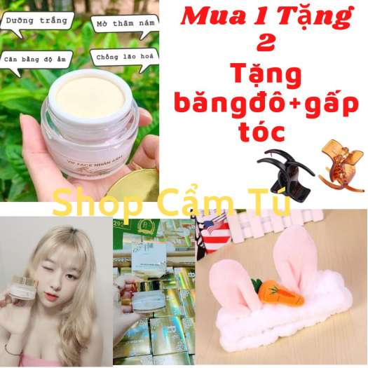 Kem VIP FACE NHÂN SÂM (MẪU MỚI PHIÊN BẢN 2021) giúp đánh bay nám tàn nhang trắng da ngừa lão hóa TẶNG BĂNG ĐÔ +GẤP TÓC