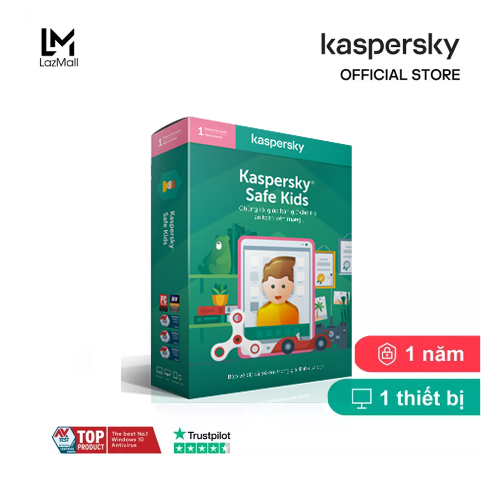 [KEY] Kaspersky Safe Kids 1 thiết bị/năm dành cho phụ huynh kiểm soát, lọc website có nội dung không phù hợp, chặn ứng dụng, giới hạn thời gian sử dụng thiết bị của trẻ, giám sát vị trí của thiết bị trẻ đang sử dụng