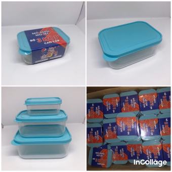 👏 Bộ 3 Hộp Nhựa Đựng Đồ Ăn Tiện Lợi Peppi