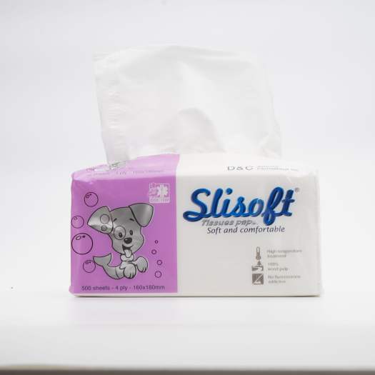 Giấy ăn Slisoft Trắng tự nhiên đa năng thân thiện môi trường, giấy ăn rút không chất tẩy trắng an toàn cho cả gia đình