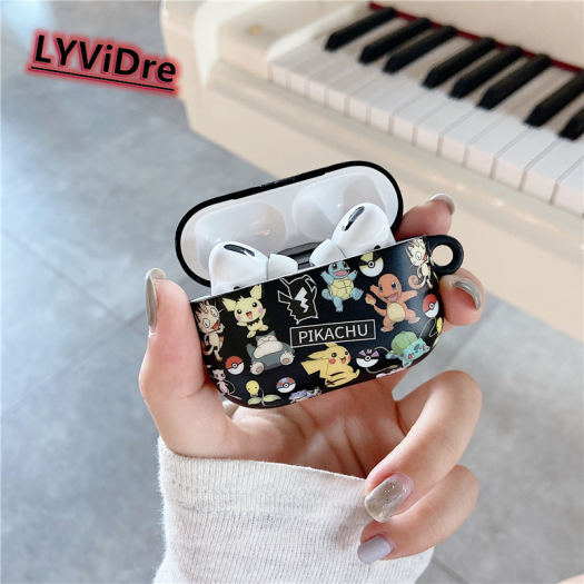Quả Cầu Pokemon Pikachu Vẽ Tranh LYViDre Trường Hợp Quái Vật Nhỏ Túi Bọc Hộp Sạc Tai Nghe Không Dây Ốp Bảo Vệ Mềm Cho Apple AirPods Pro Vỏ AirPods 3 2 1