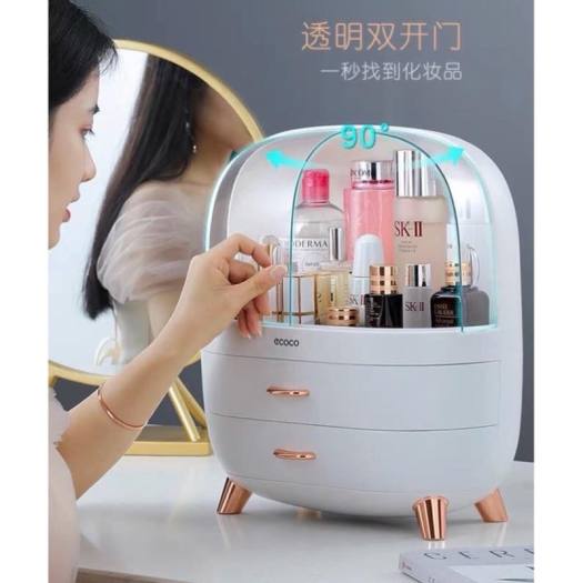 Kệ đựng mỹ phẩm Ecoco đủ size, đủ màu tủ đựng mỹ phẩm, tủ đựng đồ ecoco 3 ngăn cao cấp mẫu Hộp đựng mỹ phẩm, son, đồ trang điểm Ecoco 3 NGĂN để bàn