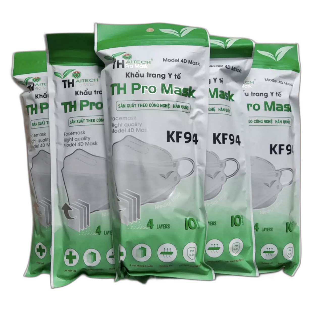 300 chiếc khẩu trang y tế kf94 th pro mask 4 lớp