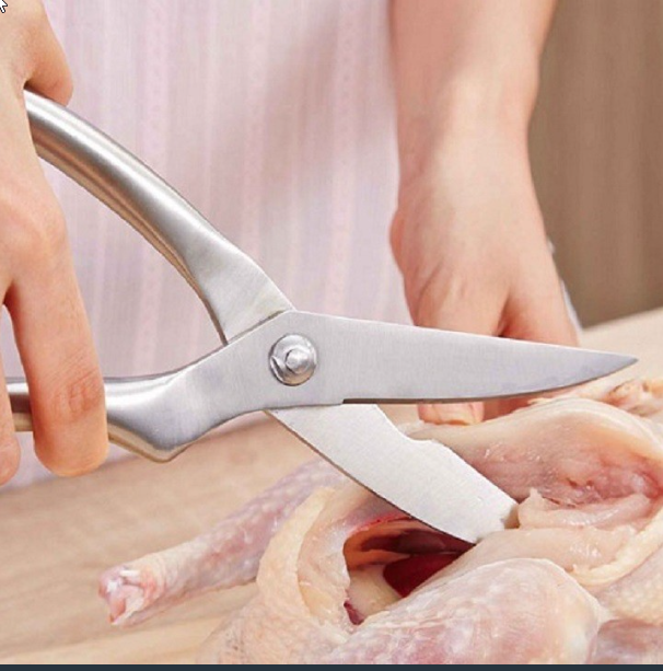 Kéo cắt gà , cắt cành inox nguyên khối đa năng cao cấp - kéo cắt gà inox