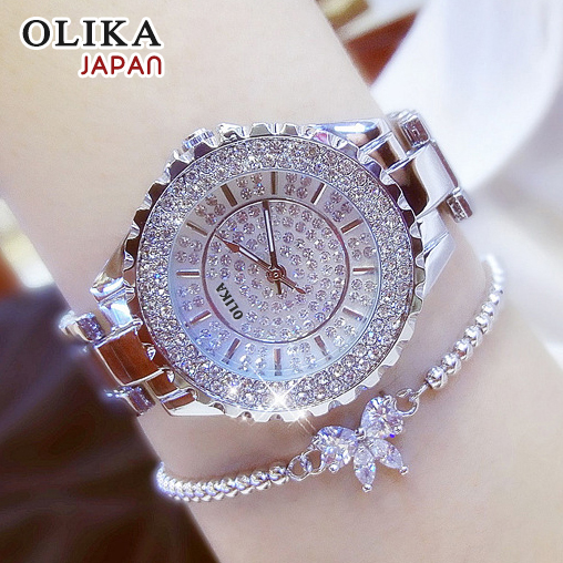 Đồng Hồ Nữ OLIKA Nhật Bản Đính Đá Sang Trọng, Chống Nước, Chính Hãng Nhật