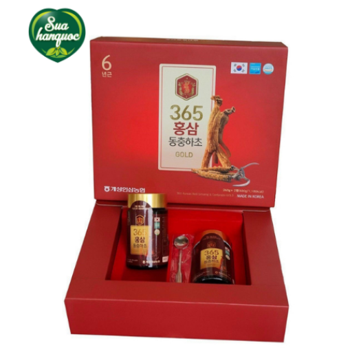 Cao Sâm Đông Trùng Hạ Thảo 365 Hàn Quốc - Hộp 2 Lọ * 240g - Cao Sâm Đông Trùng Hạ Thảo 365