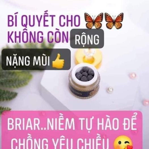 Viên Đặt Thảo Mộc Tầm Xuân Briar PK Giúp Se Khít Vùng Kín, Làm Sạch Vùng Kín, Hỗ Trợ Khử Thâm(che tên nhạy cảm)