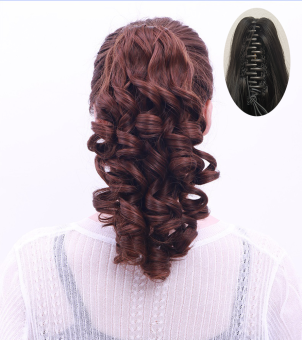 Tóc giả nữ ngoạm xoăn dài 40cm N177, ngoạm tóc giả, kẹp tóc giả