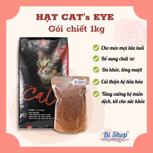 Hạt Cat Eye gói 1kg - Thức Ăn Cho Mèo - Hạt cho mèo
