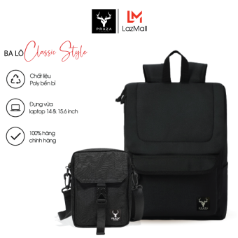 Bộ Balo Nam Nữ Trượt Nước Cao Cấp Và Túi Đeo Chéo Mini Tiện Dụng PRAZA - BL196DC127
