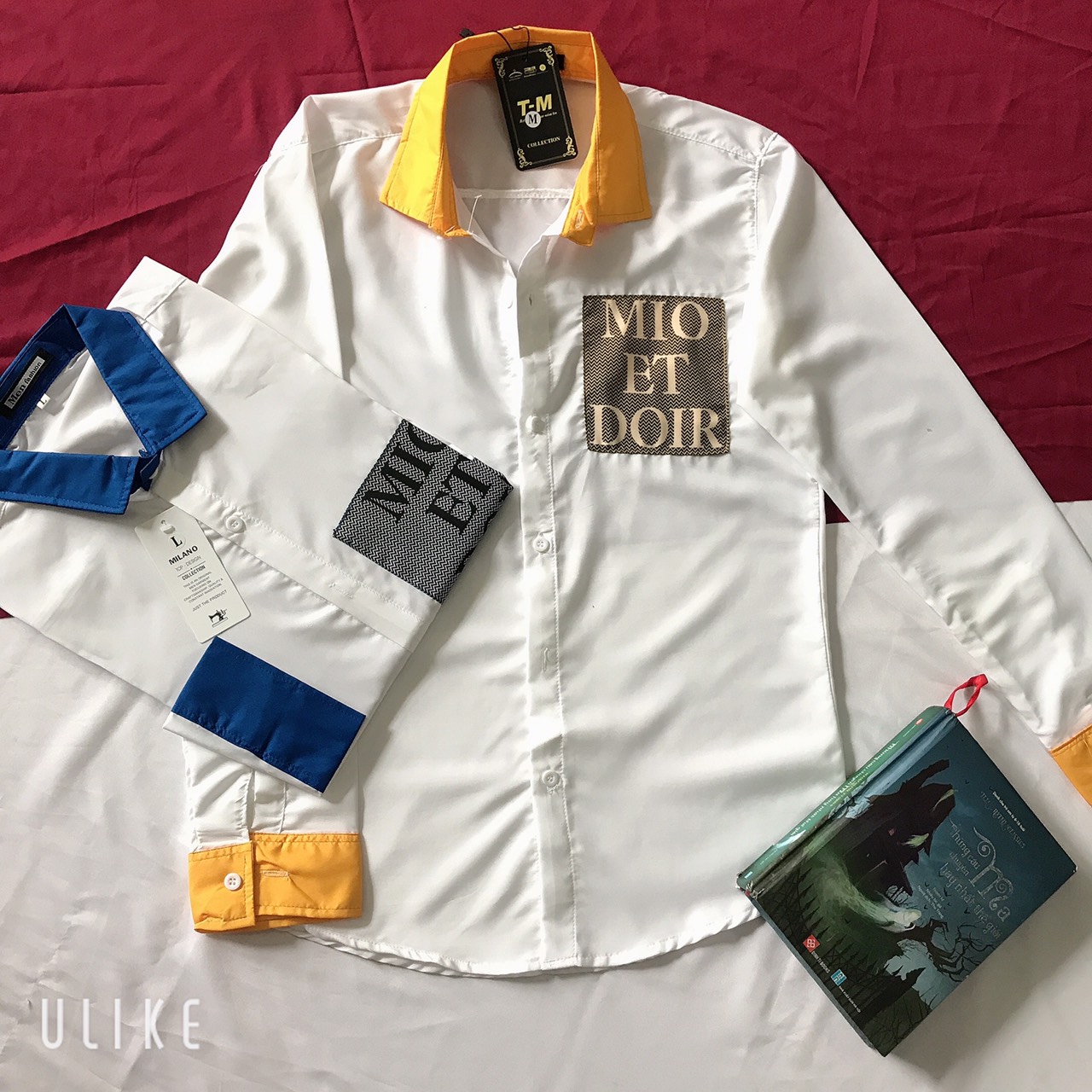 Áo sơ mi UNISEX nữ nam cao cấp hàng nhập qccc phối họa tiết kẻ sọc cực chất(hình thật)