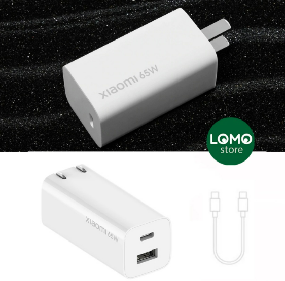 Sạc Xiaomi GaN 65W một cổng C và loại một cổng C một cổng A siêu nhỏ gọn