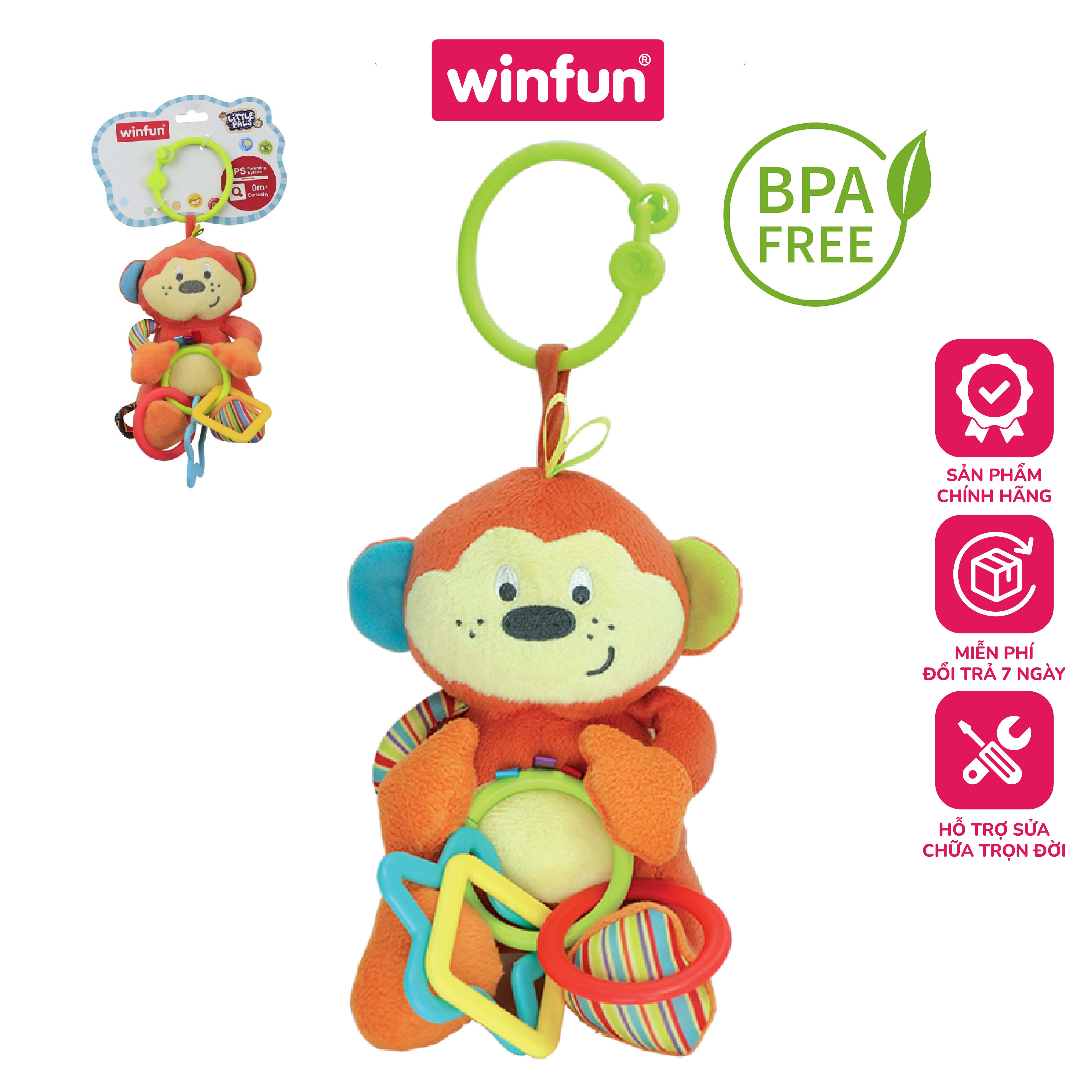 Đồ chơi thú bông xúc xắc treo cũi sư tử Winfun 0118 - kích thích thị giác, tư duy màu sắc cho trẻ sơ sinh