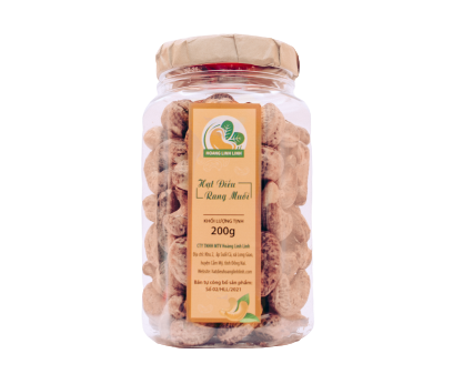  Hộp nắp giấy 200g Nguyên Hạt - Hạt điều Hoàng Linh Linh nhiều size thơm ngon giòn béo rang mới hàng ngày 