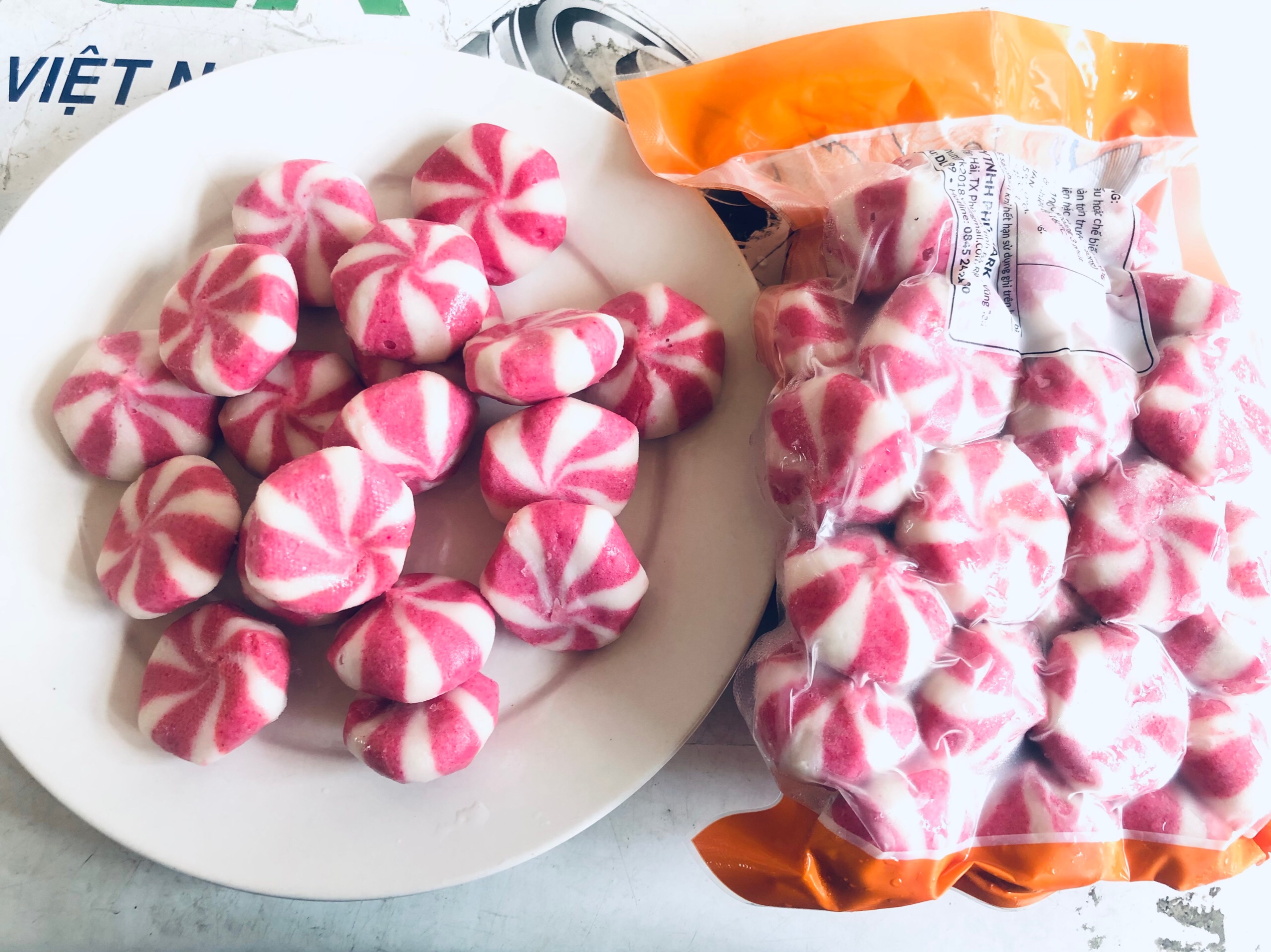 viên hải sản nhân phô mai trứng muối phú mark gói 100gr hàng loại 1