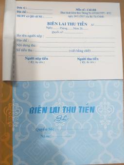 BỘ 5 CUỐN BIÊN LAI THU TIỀN (khổ 10x15 cm)