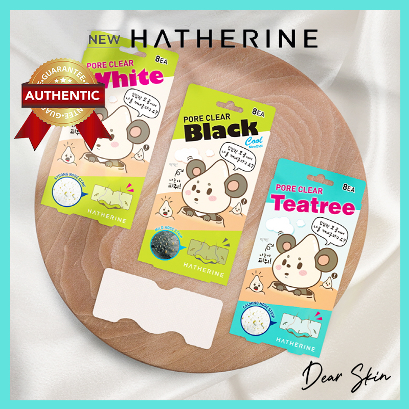 1 miếng _hatherine pore clear nose pack_miếng dán lột mụn mũi