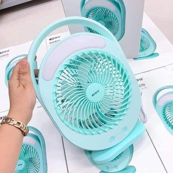 Quạt tích điện tích hợp đèn led siêu sáng km-f0336 quạt sạc tích điện có đèn led km-f0336 quạt f0336 giá rẻ tháng 5,2023